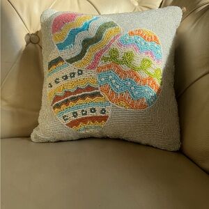 Colorful Beaded Decorative Pillow